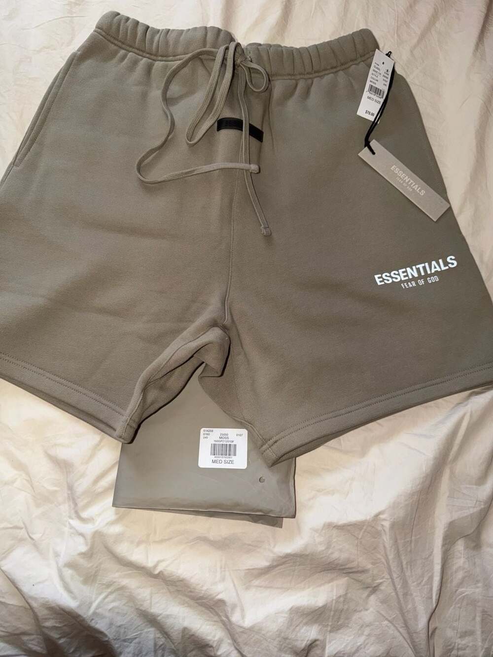 Fear of God Essentials SS21 Moss Sweat Shorts Size M